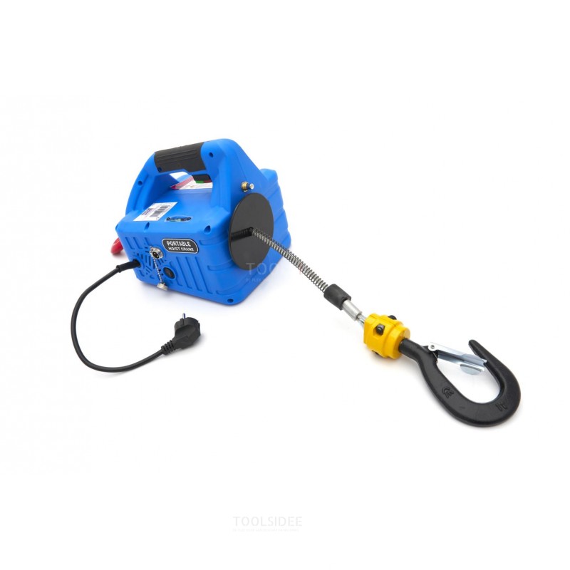 HBM 500 kg. 230 Volt Electric Winch, Fixed Control Hoist, Remote Control and 2 Hooks