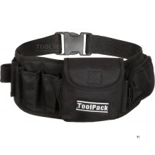 Toolpack Tool Belt - Professional Tool Belt with 15 Storage Options - Black