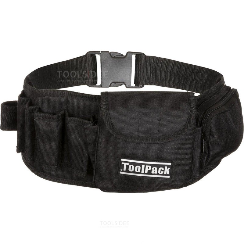 Toolpack Tool Belt - Cinturón de herramientas profesional con 15 opciones de almacenamiento - Negro