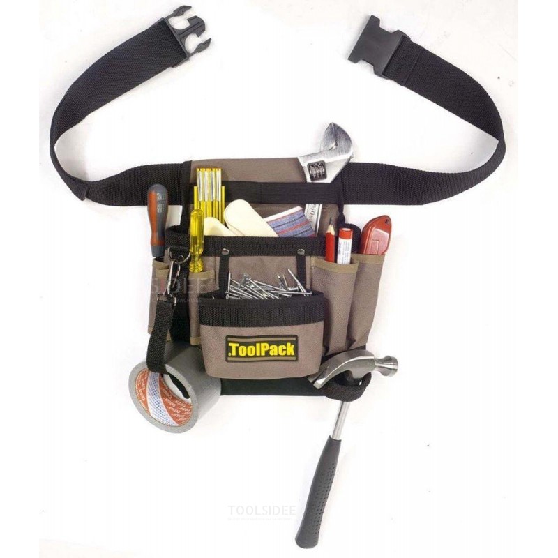 ToolPack Tool Belt - Bolsa de herramientas - 8 compartimentos