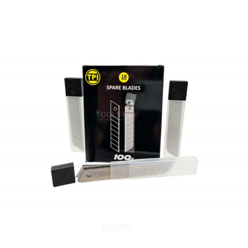 Toolpack afbreekmes + 100 st. 18mm vervangmessen  - anti-slip greep