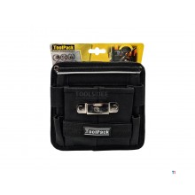 ToolPack Compact Tool Holder, Hi-Vis Reflection Line, Metal Tape Measure Holder, Belt Loop & Trouser Clip
