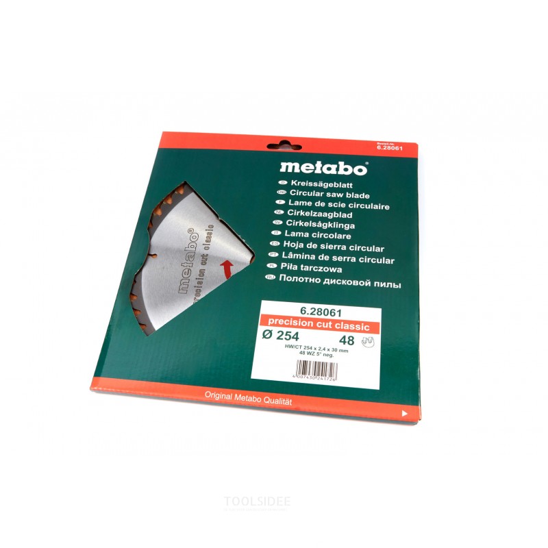 metabo 254 x 2.4 x 30 mm saw blade for wood