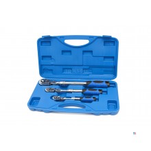 HBM 3-teiliger Profi-Ratschen-Satz mit schwenkbaren Köpfen