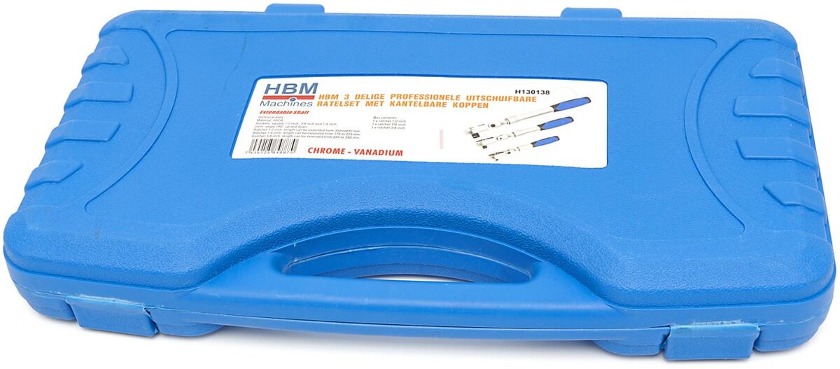 HBM 3-teiliger Profi-Ratschen-Satz mit schwenkbaren Köpfen
