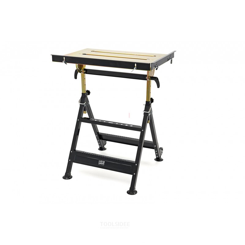HBM welding table 760 x 510 mm. Tiltable and adjustable in height