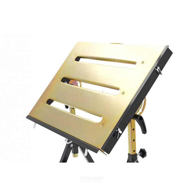 HBM welding table 760 x 510 mm. Tiltable and adjustable in height