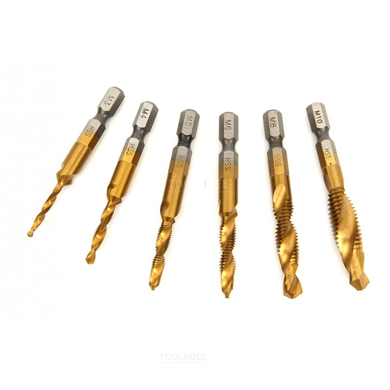 HBM 6 Piece HSS Self Tapping Drill Set M3 to M10