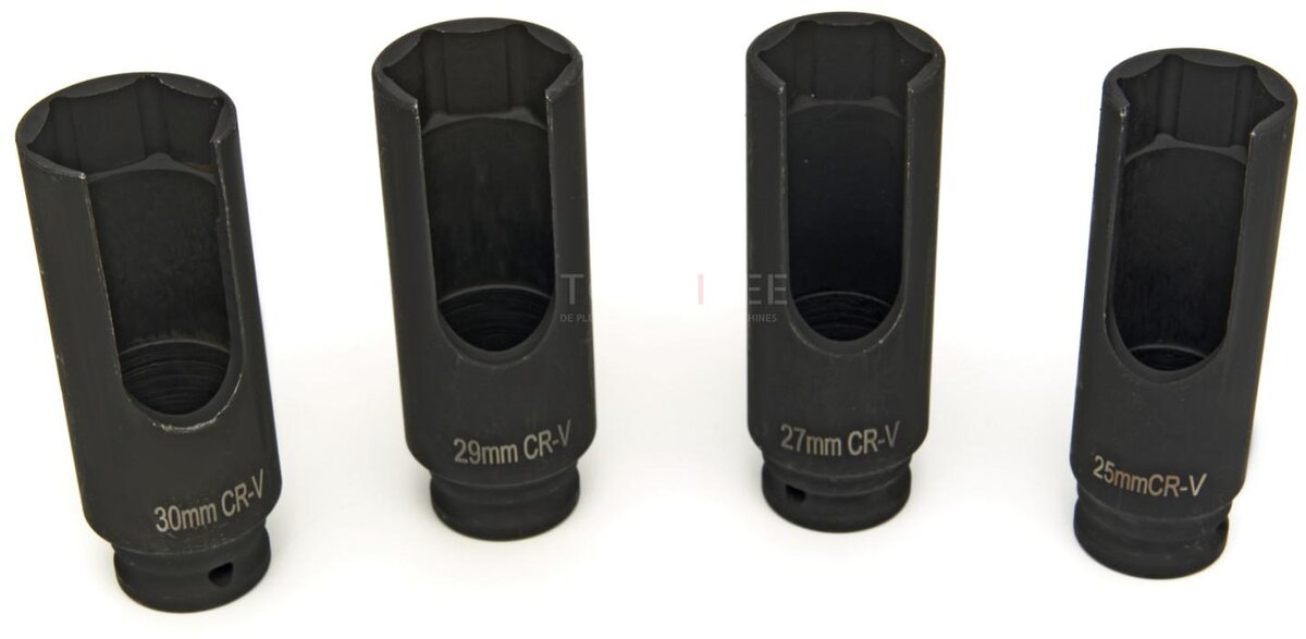 HBM 4 Piece Professional ½” Injector Socket Set, Socket Wrench Set