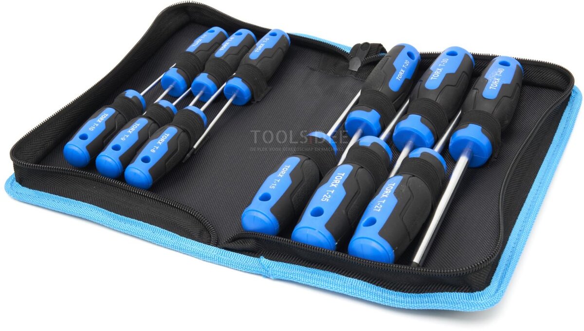 HBM 12-teiliger Profi-Torx-Schraubendreher-Satz im stabilen Aufbewahrungskoffer