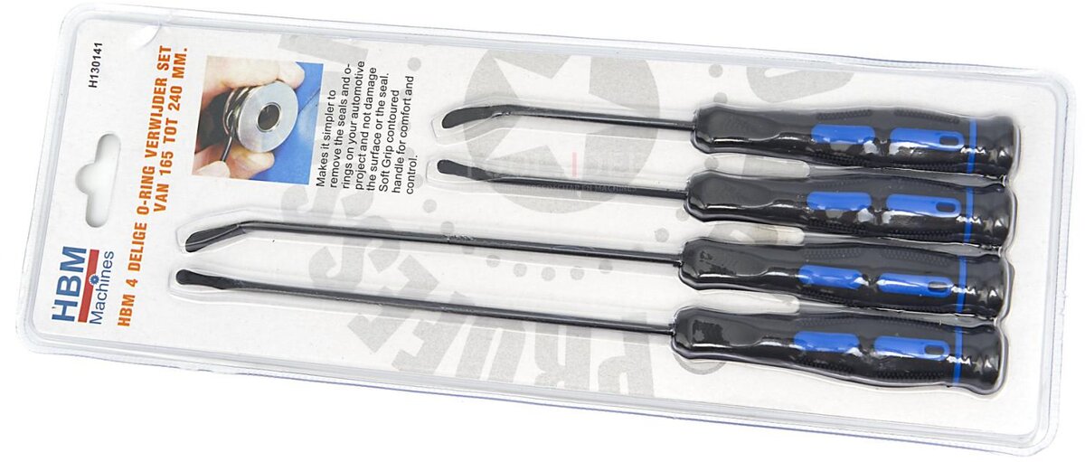 HBM 4 Piece O-Ring Remove Set From 165 to 240 mm. HBM 4 Piece O-Ring Remove Set From 165 to 240 mm.