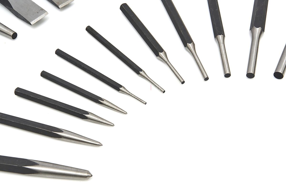 HBM 29-piece cold chisel, pen extruder and punch set HBM 29-piece cold chisel, pen extruder and punch set