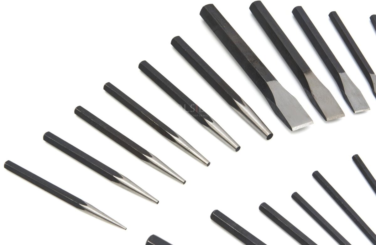 HBM 29-piece cold chisel, pen extruder and punch set HBM 29-piece cold chisel, pen extruder and punch set