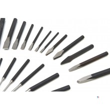HBM 29-piece cold chisel, pen extruder and punch set HBM 29-piece cold chisel, pen extruder and punch set