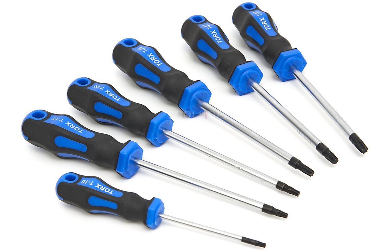 HBM 6 Piece Screwdriver Set With non-slip soft grip handles and magnetic tips HBM 6 Piece Screwdriver Set With non-slip soft grip handles and magnetic tips