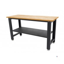 HBM 160 Cm. Profesjonell arbeidsbenk med benkeplate i heltre