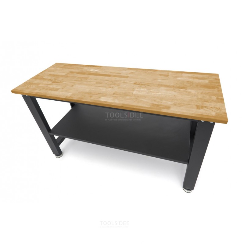 HBM 160 Cm. Professional Workbench With Solid Wood Worktop