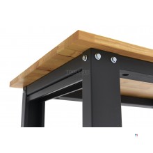 HBM 160 Cm. Profesjonell arbeidsbenk med benkeplate i heltre