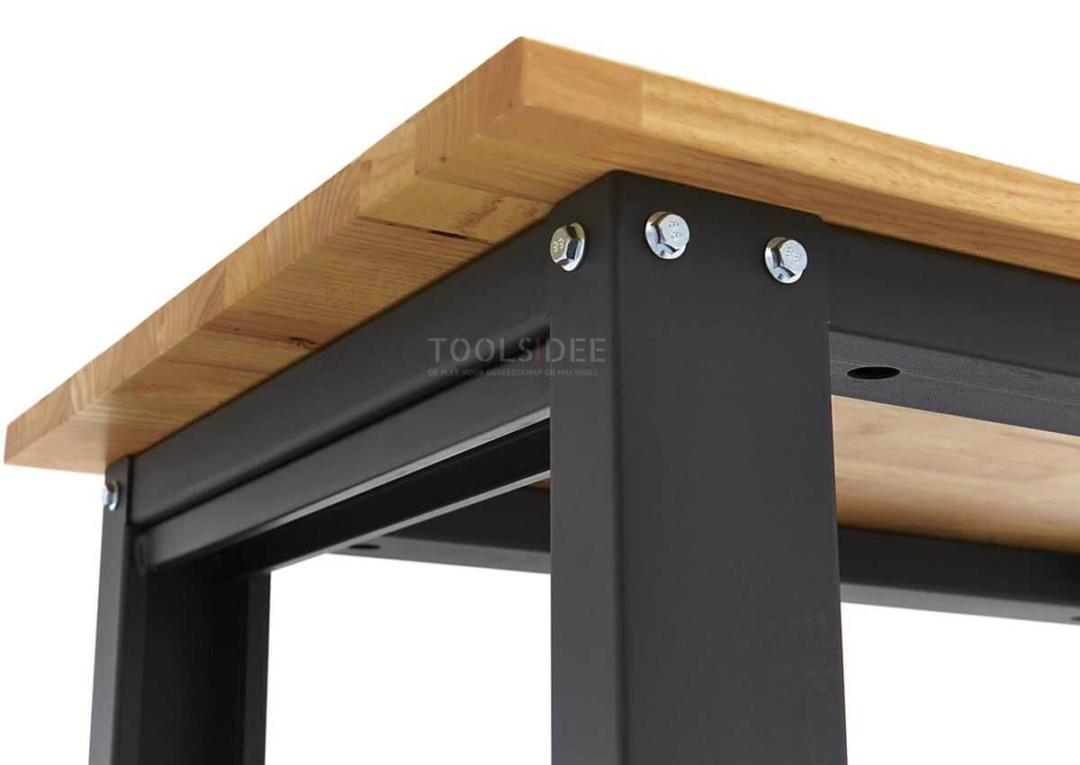 HBM 160 Cm. Profesjonell arbeidsbenk med benkeplate i heltre