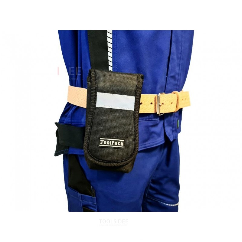 ToolPack Large, universal vadderad telefonhållare, kardborrestängning, bältesögla och byxklämma