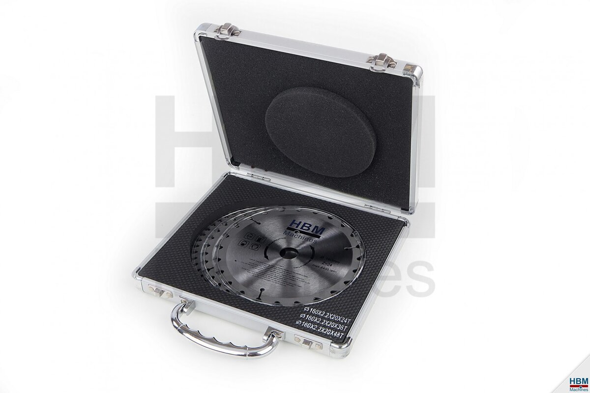  HBM 160mm. 3-osainen ammattipyörösahan teräsarja upposahalle
