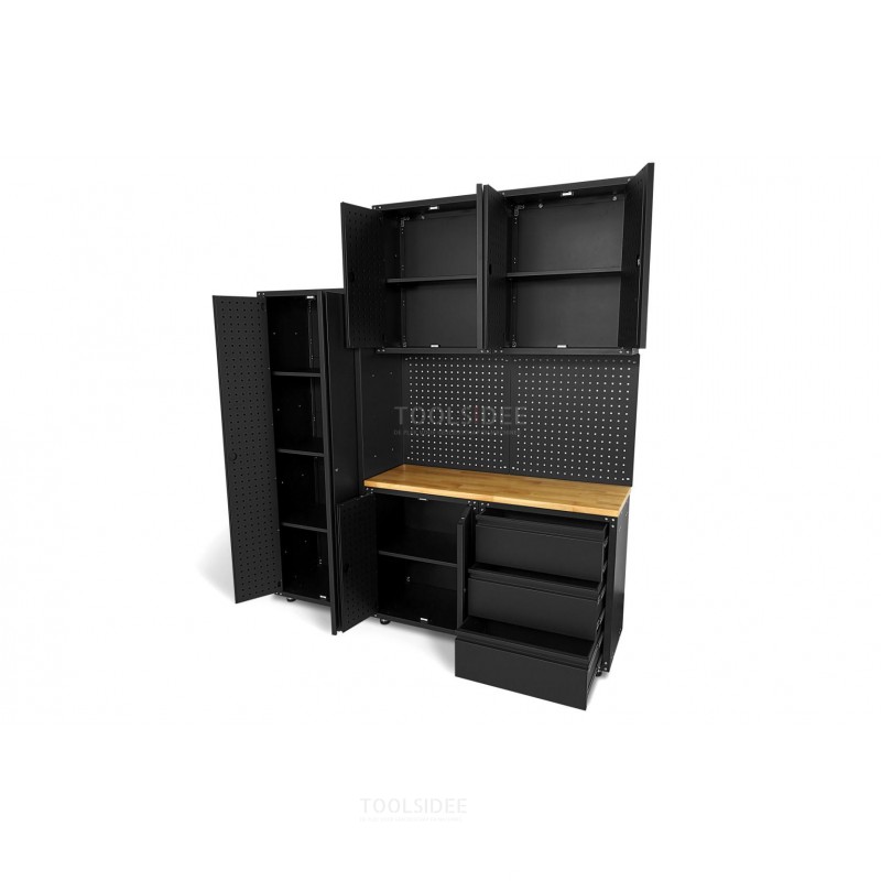 Sistema de taller modular Premium de 8 piezas HBM negro mate