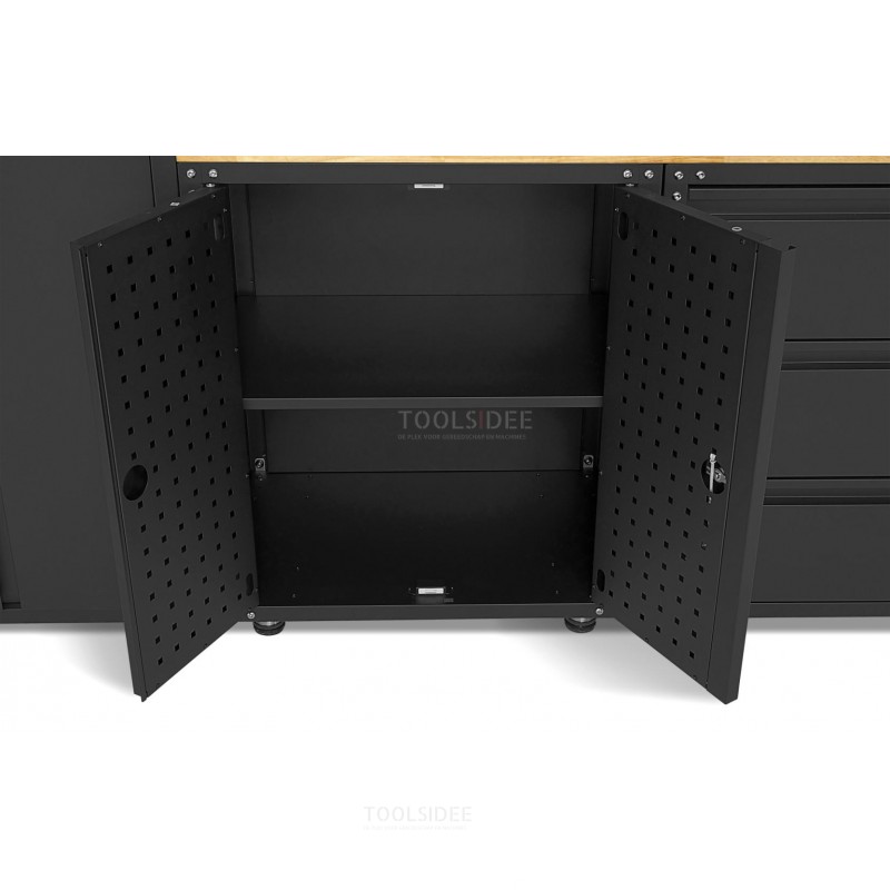 HBM Sistema di officina modulare premium da 8 pezzi nero opaco