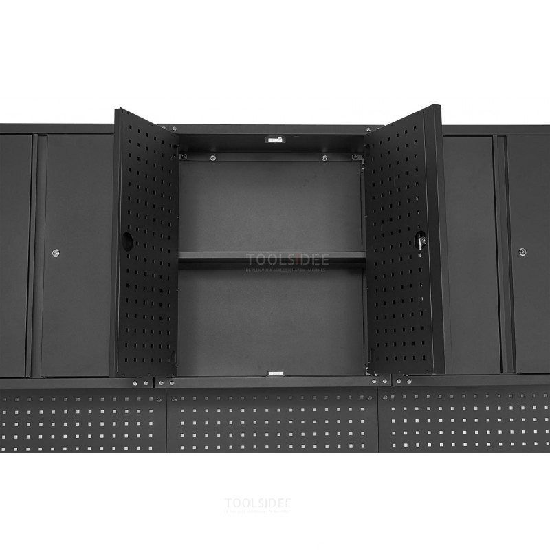 Sistema di officina modulare premium da 9 pezzi HBM modello 1 nero opaco