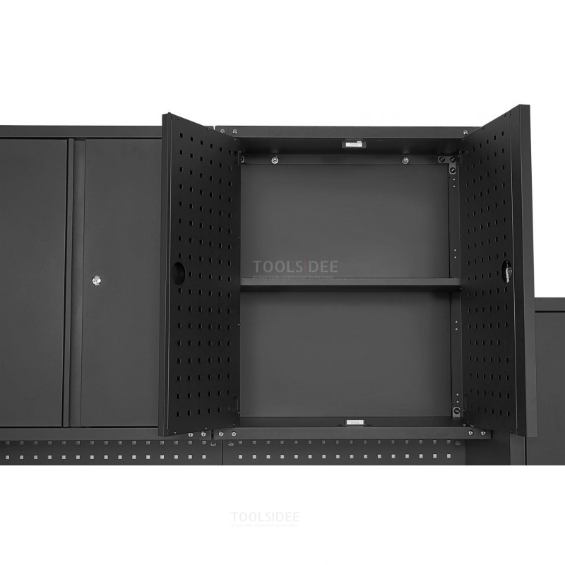 HBM Sistema de taller modular premium de 9 piezas modelo 1 negro mate