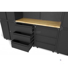 HBM modulares Premium-Werkstattsystem, 11-teilig, mattschwarz