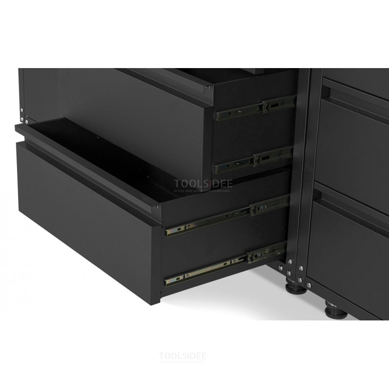 HBM Sistema de taller modular premium de 11 piezas modelo 2 negro mate