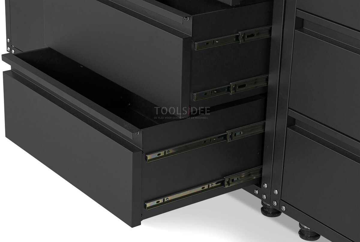 HBM modulares Premium-Werkstattsystem, 11-teilig, mattschwarz