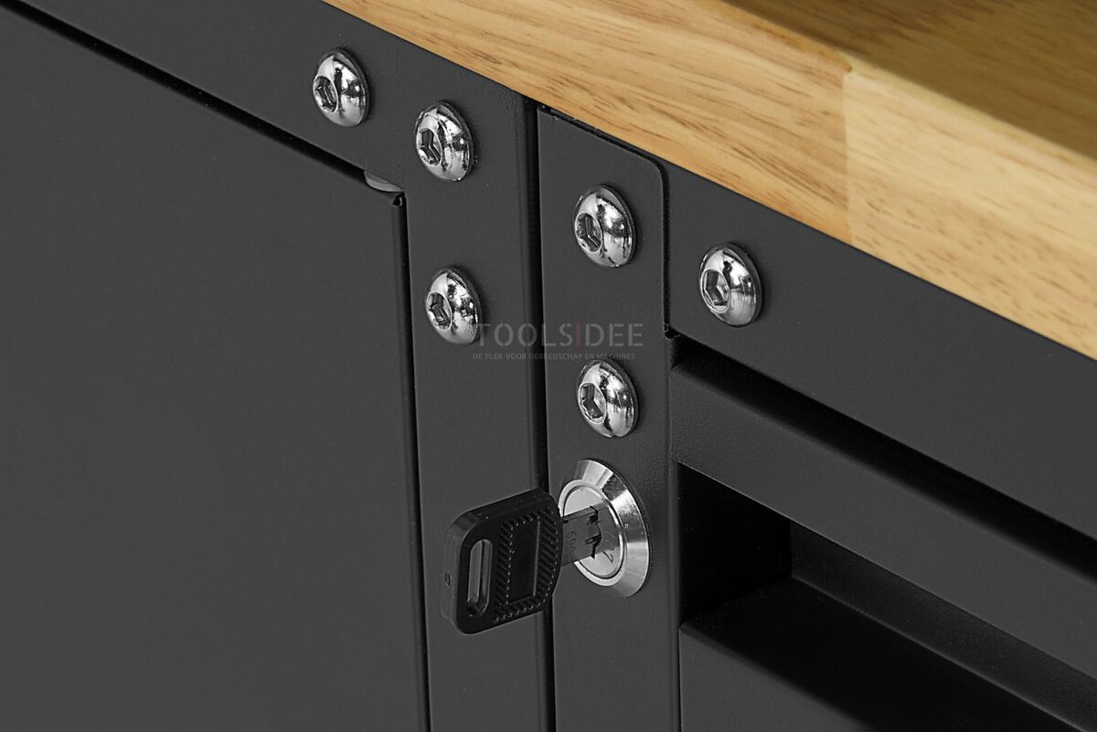 HBM modulares Premium-Werkstattsystem, 11-teilig, mattschwarz