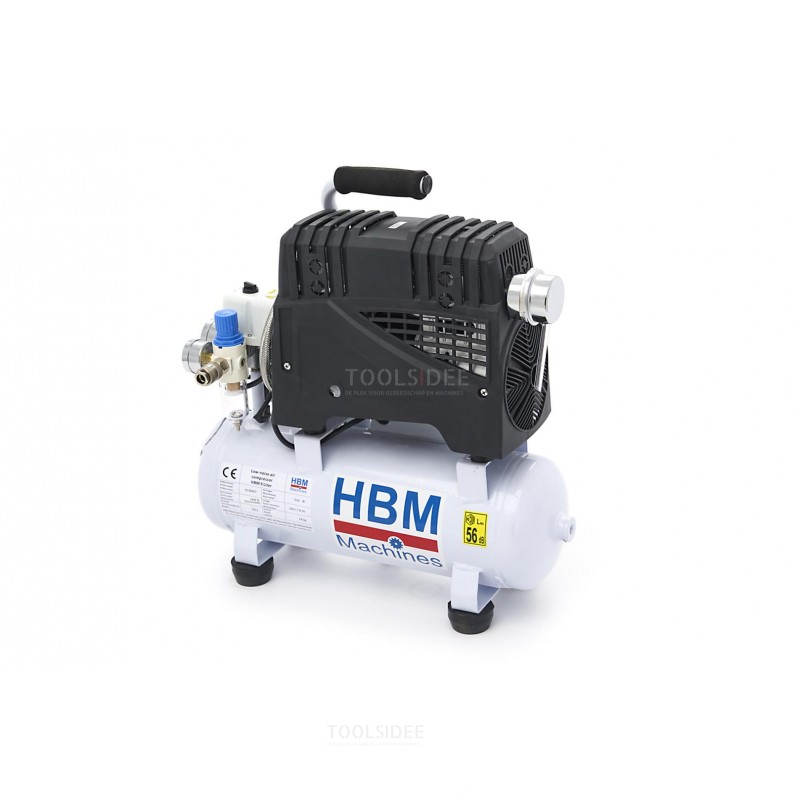 Compresor profesional de bajo ruido HBM de 9 litros