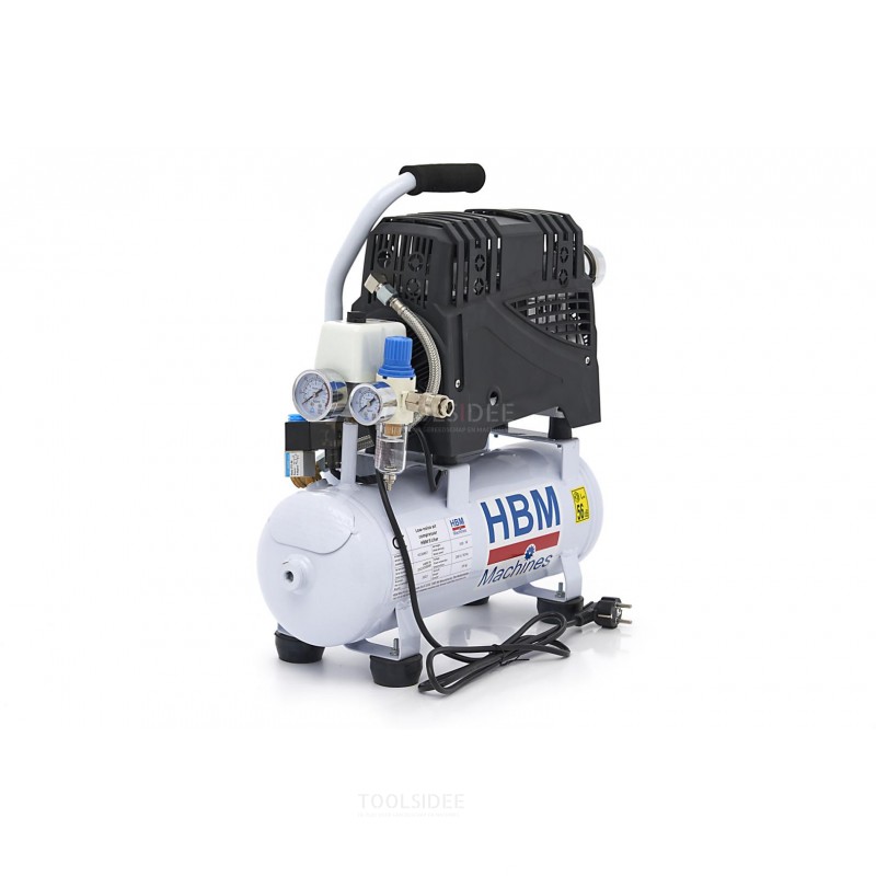 HBM 9 liter profesjonell lavstøykompressor