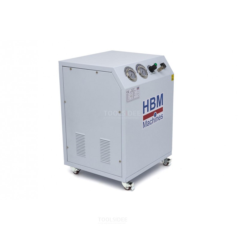 Compresor profesional de bajo ruido HBM Dental de 750 vatios y 30 litros
