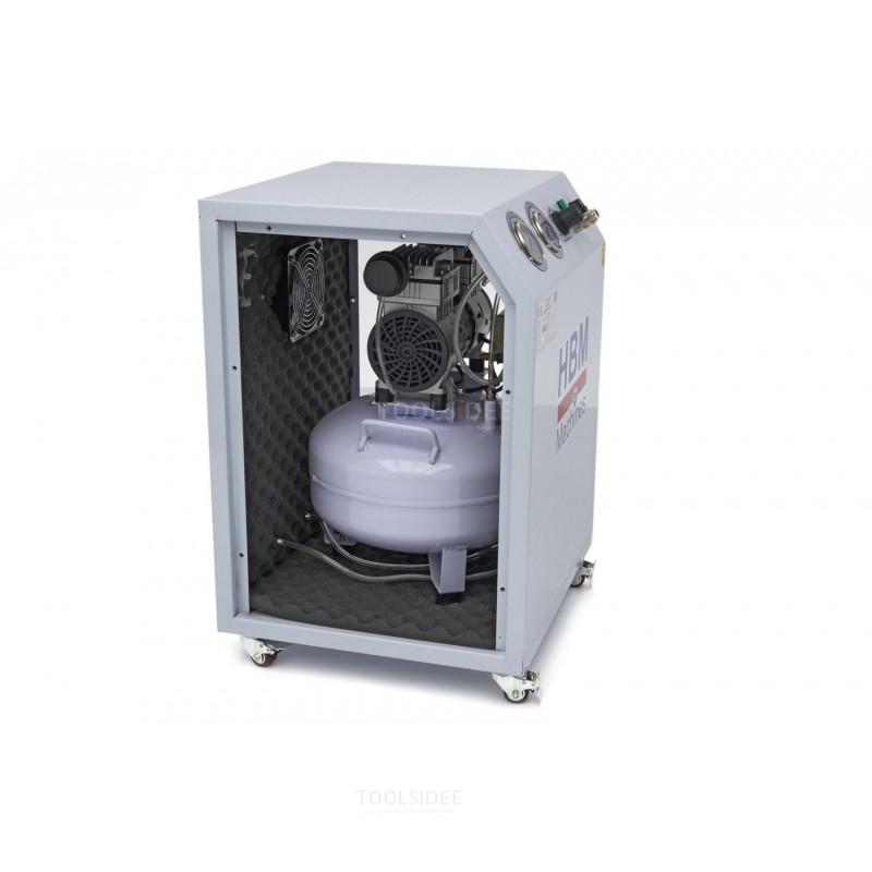 HBM Dental 750 Watt 30 Liter Professional Low Noise Compressor