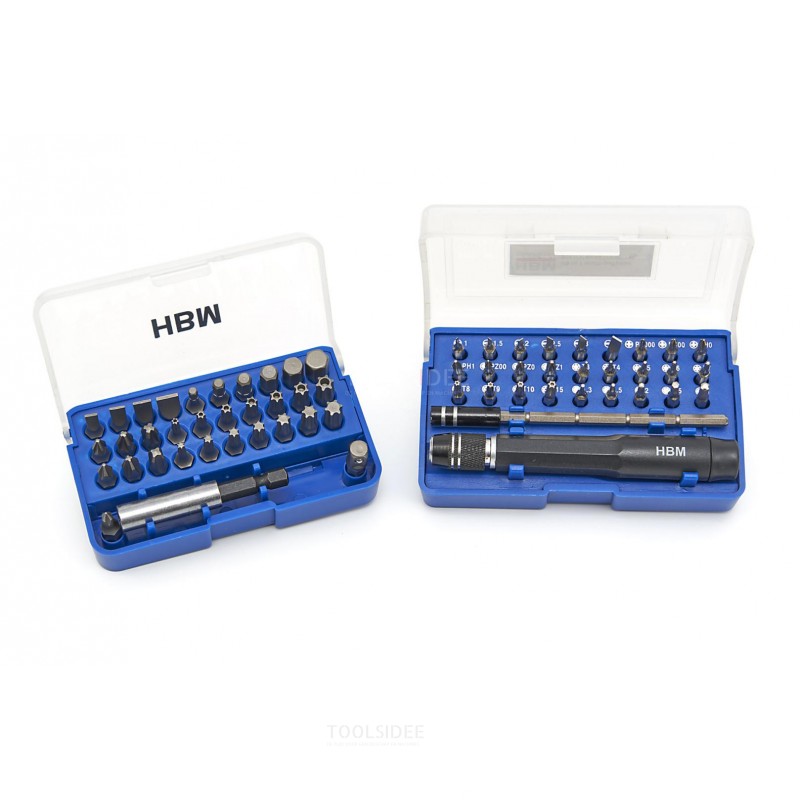 Caja de herramientas profesional HBM 162 piezas, incluido taladro inalámbrico