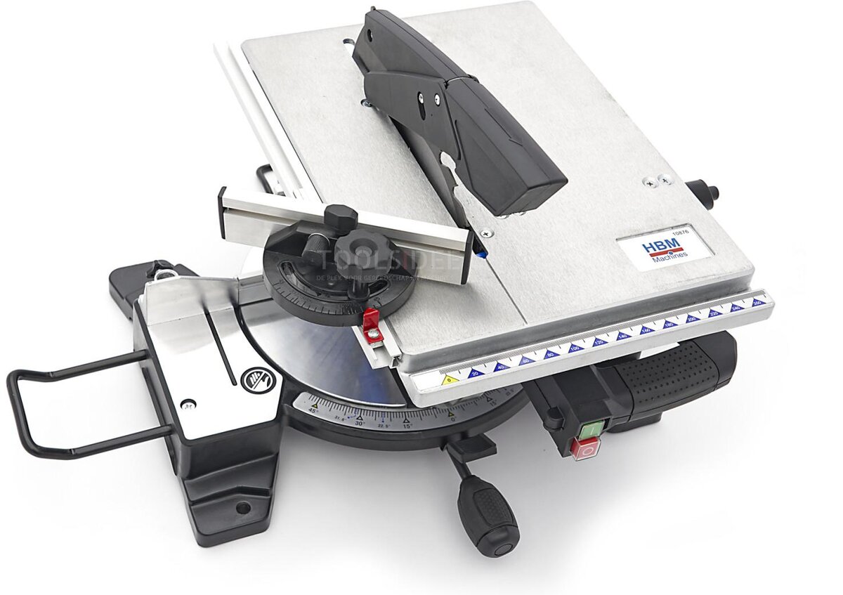 HBM 255 x 70 mm Sega trasversale, troncatrice, tavolo per sega circolare