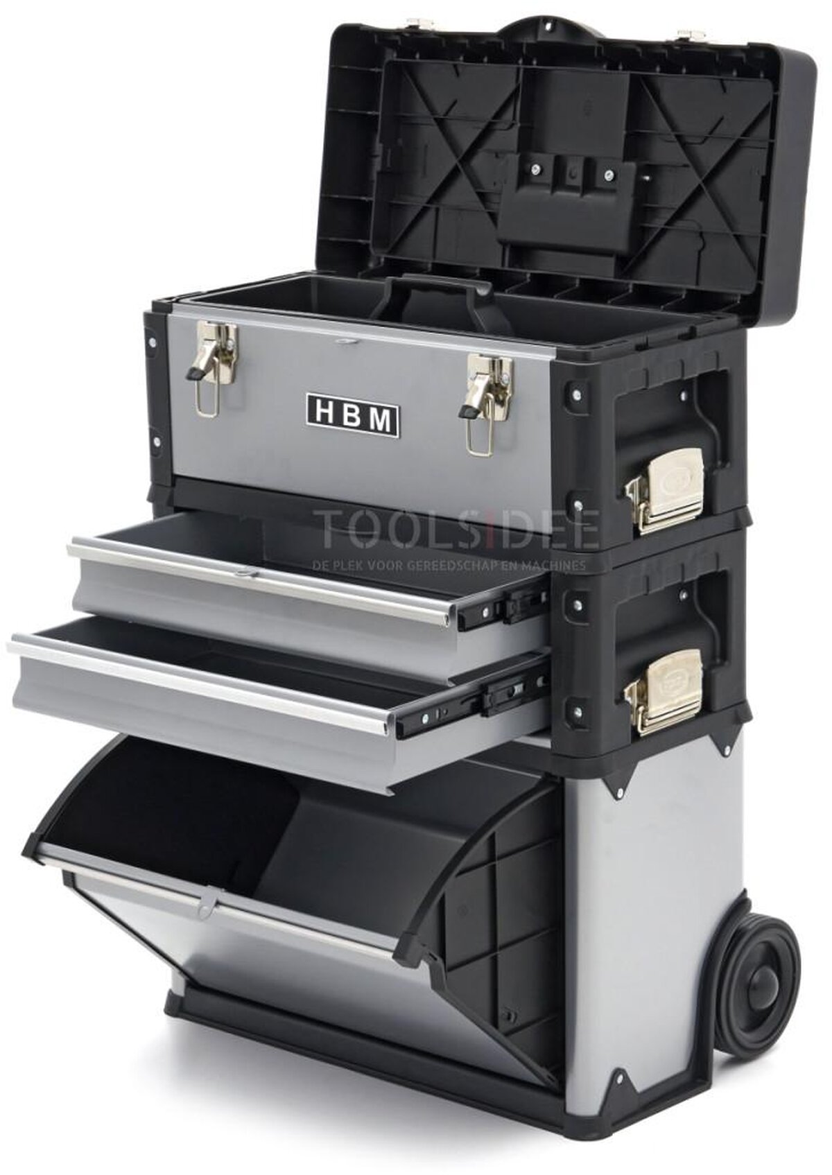 HBM 3-delt modulær mobil værktøjskassesæt