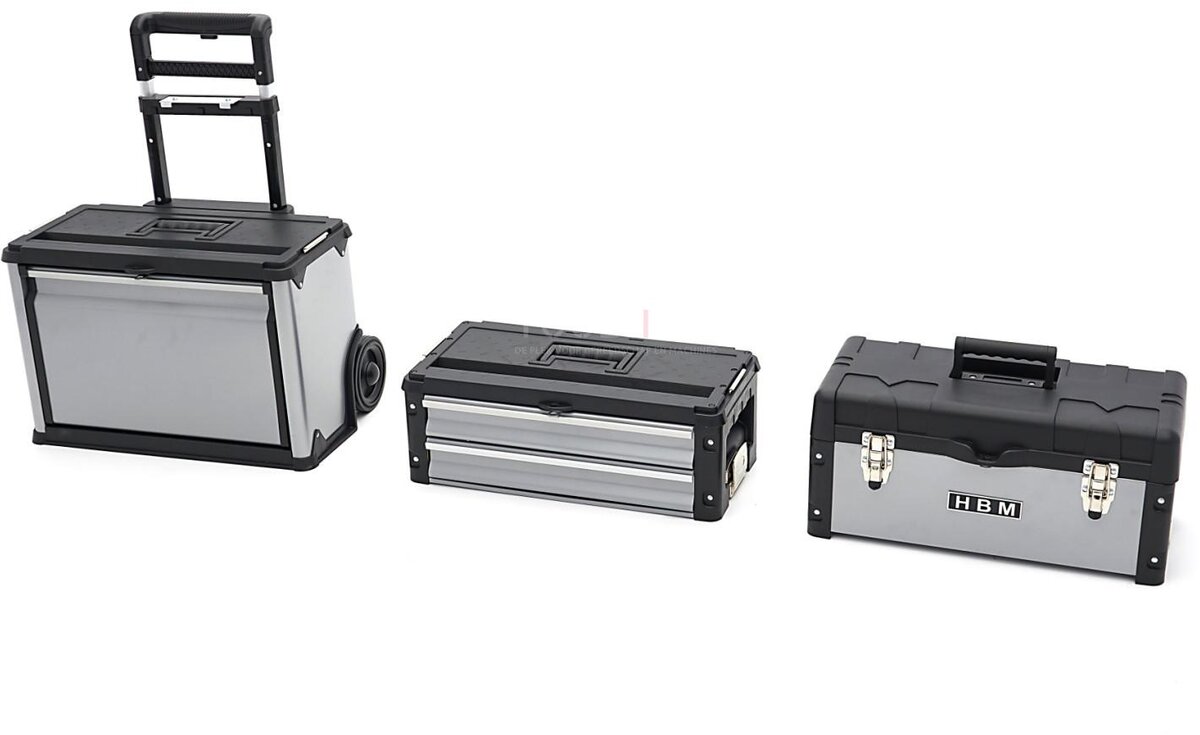 HBM 3-delt modulær mobil værktøjskassesæt
