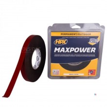 HPX Max Power Outdoor mounting tape - black 19mm x 16.5m