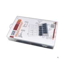 HBM 235 piece plastic pop rivet assortment