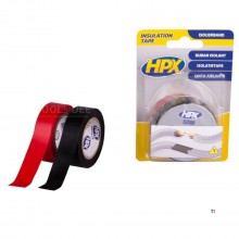 HPX PVC isolatietape - zwart + rood  