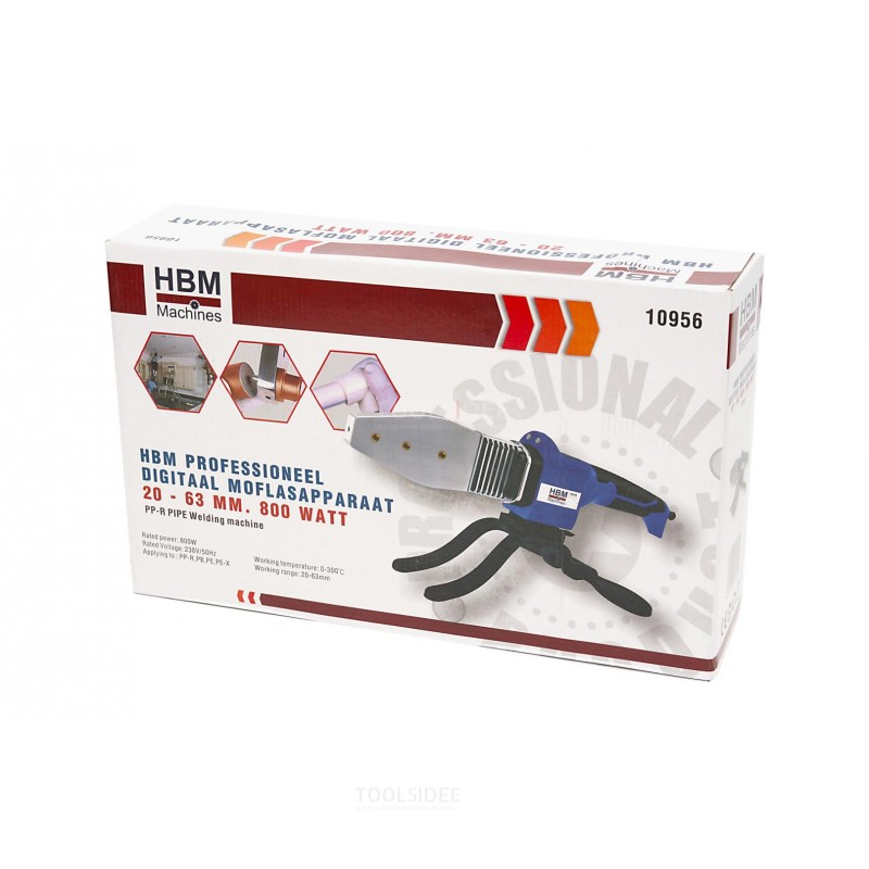 HBM Professional Digital Sokkelsveiser 20 - 63 mm. 800 watt