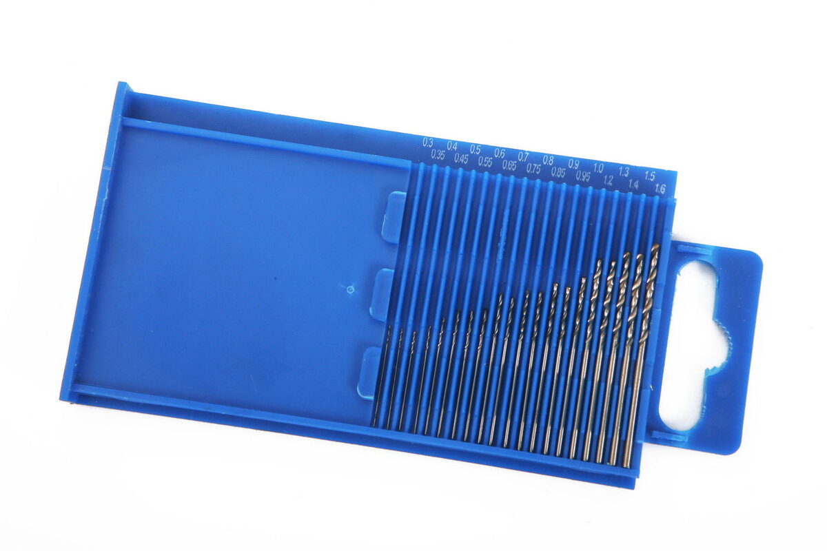 HBM 20 stykke HSS Drill Bit Set 0.3 - 1.6 mm