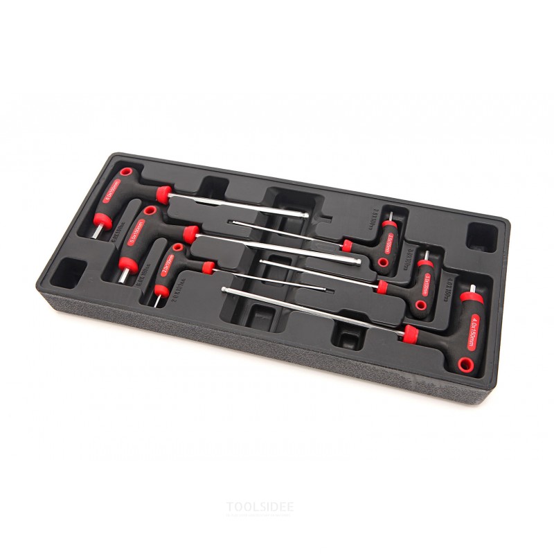 HBM 7-part t-handle Allen set inlay for HBM tool trolley