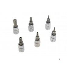 HBM 107-osainen lyhyt ja pitkä MM, tuuman Inbus, Torx, kuusiokantasarja HBM 107-osainen lyhyt ja pitkä MM, tuuman Inbus, Torx, kuusiokantasarja