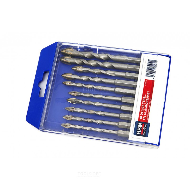 HBM Tile and Glass Drill Set 10-piece