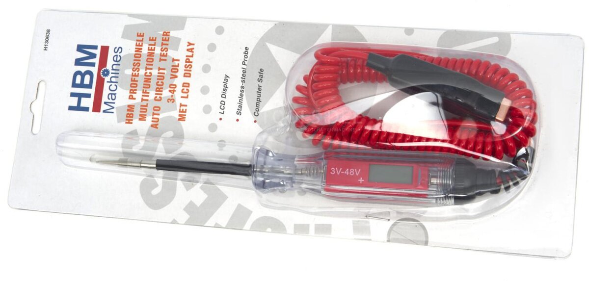 Tester multifunzione per auto HBM 3 - 40 Volt con display LCD